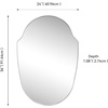 JONATHAN Y Guardian Aluminum Metal Framed Wall Mounted Mirror, Glossy Gold Shield Shaped 24″ x 36″ Modern Minimalist Hanging Mirror with High Definition Glass for Living Room and Entryway MIR229B(Nickel)