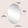 JONATHAN Y Guardian Aluminum Metal Framed Wall Mounted Mirror, Glossy Gold Shield Shaped 24″ x 36″ Modern Minimalist Hanging Mirror with High Definition Glass for Living Room and Entryway MIR229B(Nickel)
