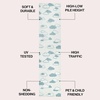 JONATHAN Y Hedwig High-Low Cloud Blue 5×5 Square Indoor/Outdoor Area Rug, Youth Scandi, Kids, Modern, Cottage, Transitional for Bedroom,Kitchen,Living Room,Non Shedding,Easy-Washing (SCN105A-5SQ)(Ivory/Blue)