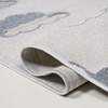 JONATHAN Y Hedwig High-Low Cloud Blue 5×5 Square Indoor/Outdoor Area Rug, Youth Scandi, Kids, Modern, Cottage, Transitional for Bedroom,Kitchen,Living Room,Non Shedding,Easy-Washing (SCN105A-5SQ)(Ivory/Blue)