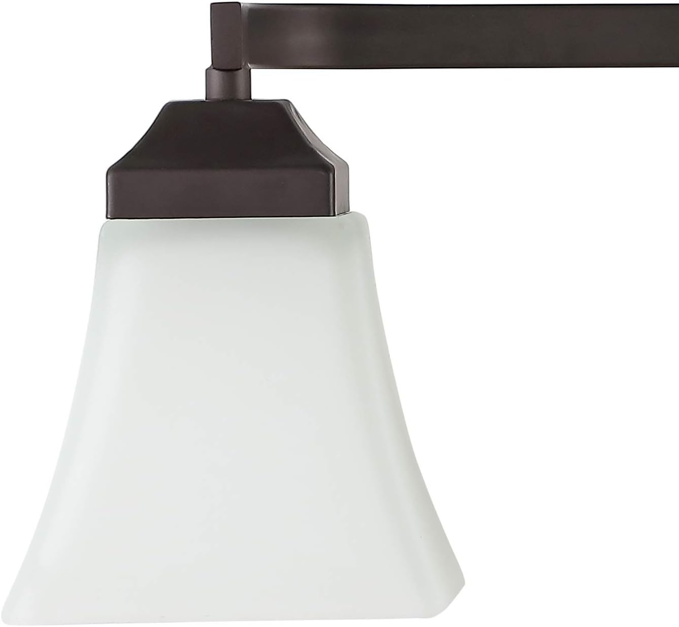 image:imageJONATHAN Y 395 Oil Rubbed Bronze White 6Light Metal Glass Rectangular Vanity Light Wall Sconce Traditional Transitional for Bathroom with Frosted Glass Shade Damp Rated LED Bulbs Included JYL7623AOilRubbed Bronze