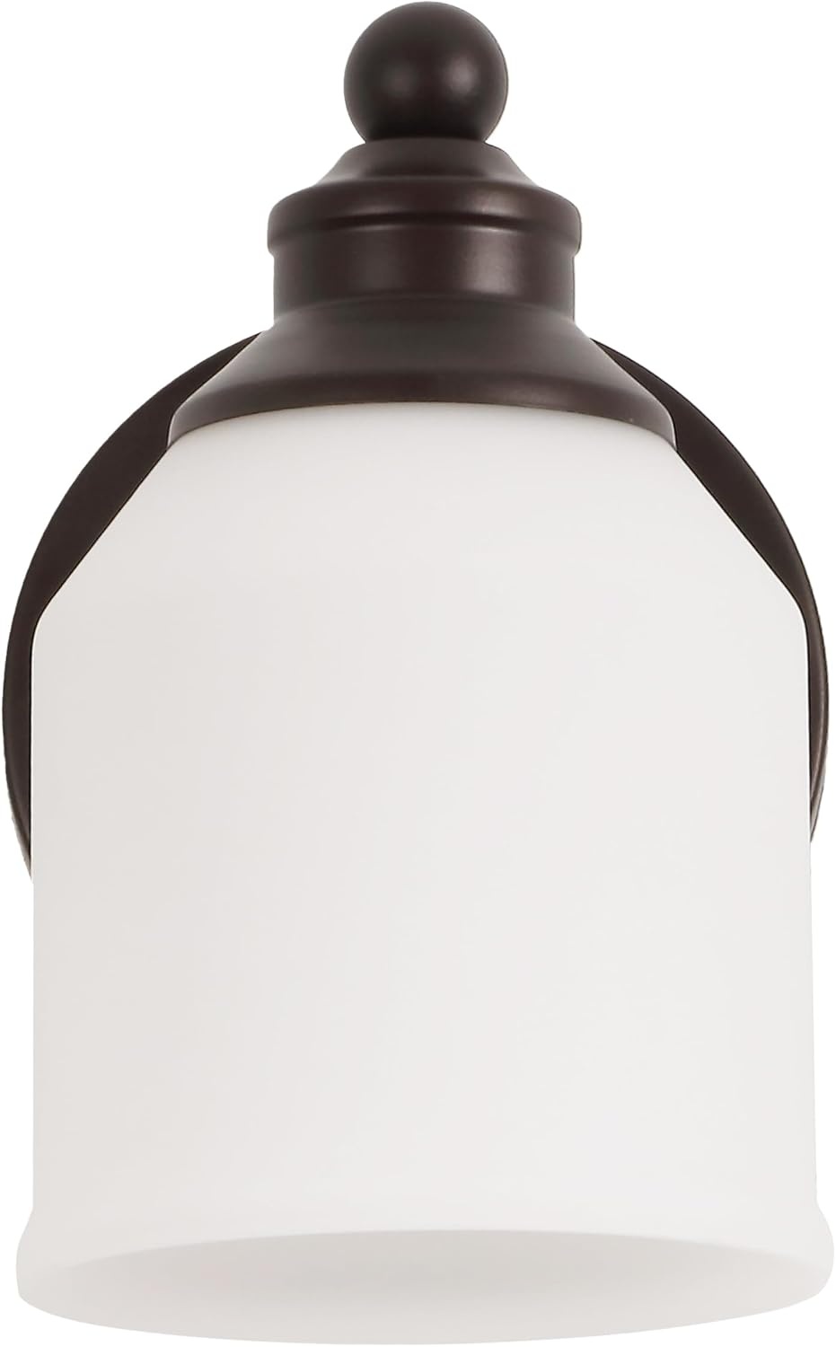 image:imageJONATHAN Y 513 Oil Rubbed Bronze White 1Light Metal Glass Candlestick Vanity Light Wall Sconce Farmhouse Transitional for Bathroom with Frosted Glass Shade LED Bulb Included JYL7549BOil Rubbed BronzeWhite