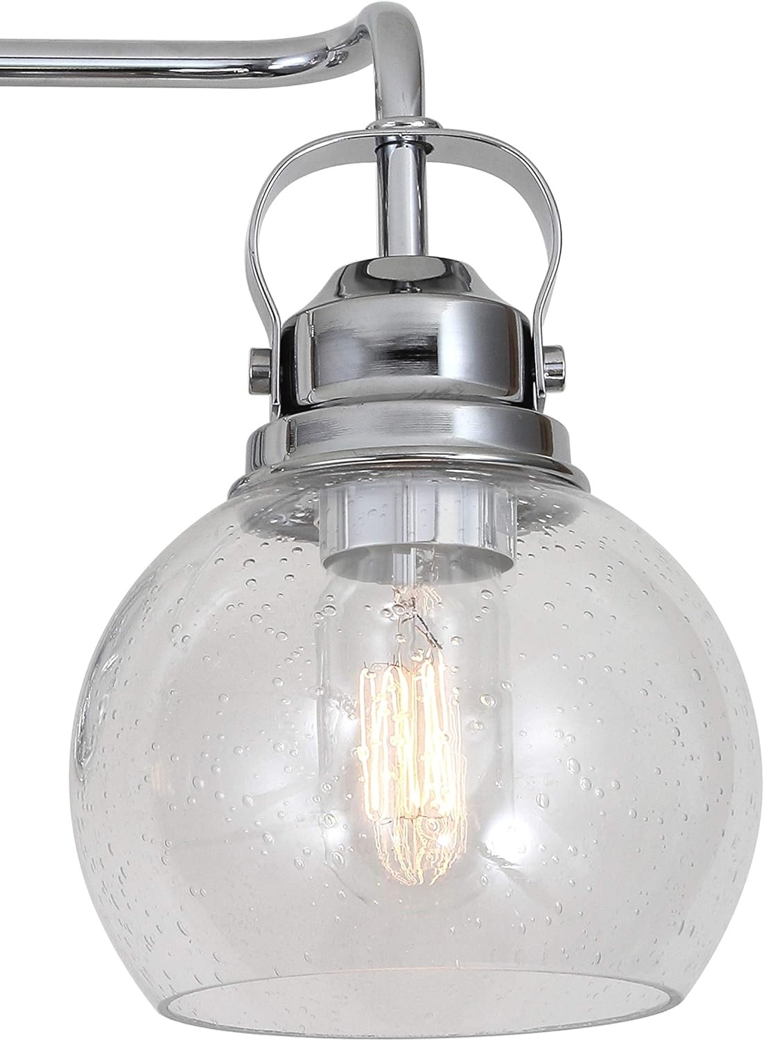 image:imageJONATHAN Y 6 Brass Gold Oil Rubbed Bronze 1Light Metal Candlestick Vanity Light Wall Sconce Farmhouse Industrial for Bathroom with Clear Seeded Glass Shade LED Bulb Included JYL7400BChromeClear