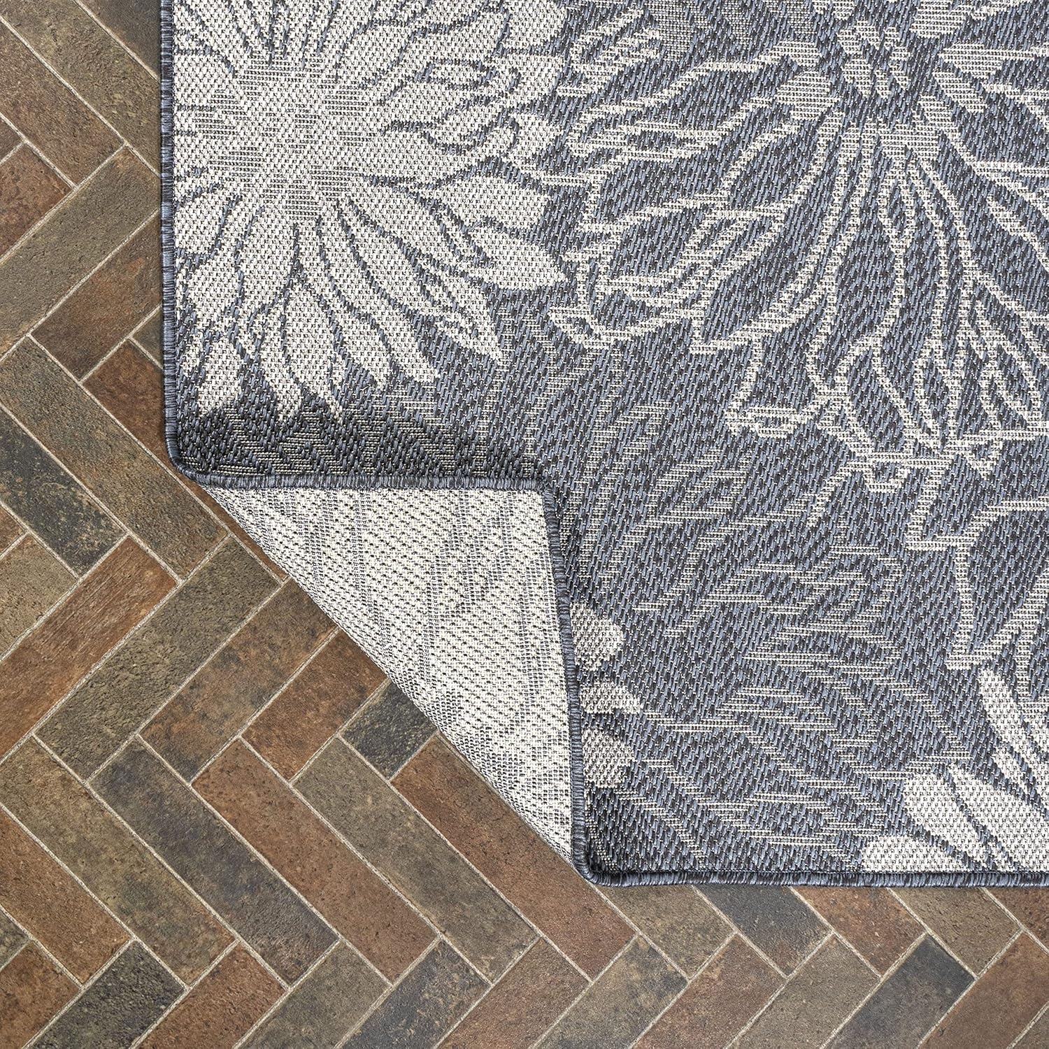 image:imageJONATHAN Y AllOver Floral Indoor Outdoor Area Rug 3X5 NavyGray Bahamas Modern for Backyard Patio Porch EasyCleaning High Traffic PetFriendly NonShedding SMB209A3311 x 6 Rectangular