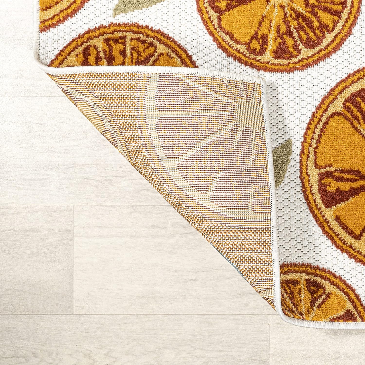 image:imageJONATHAN Y Citrus Slice Indoor Outdoor Area Rug 3X5 OrangeCream Aranciata HighLow for Backyard Patio Porch EasyCleaning High Traffic PetFriendly NonShedding AMC116A34 x 6 Rectangular