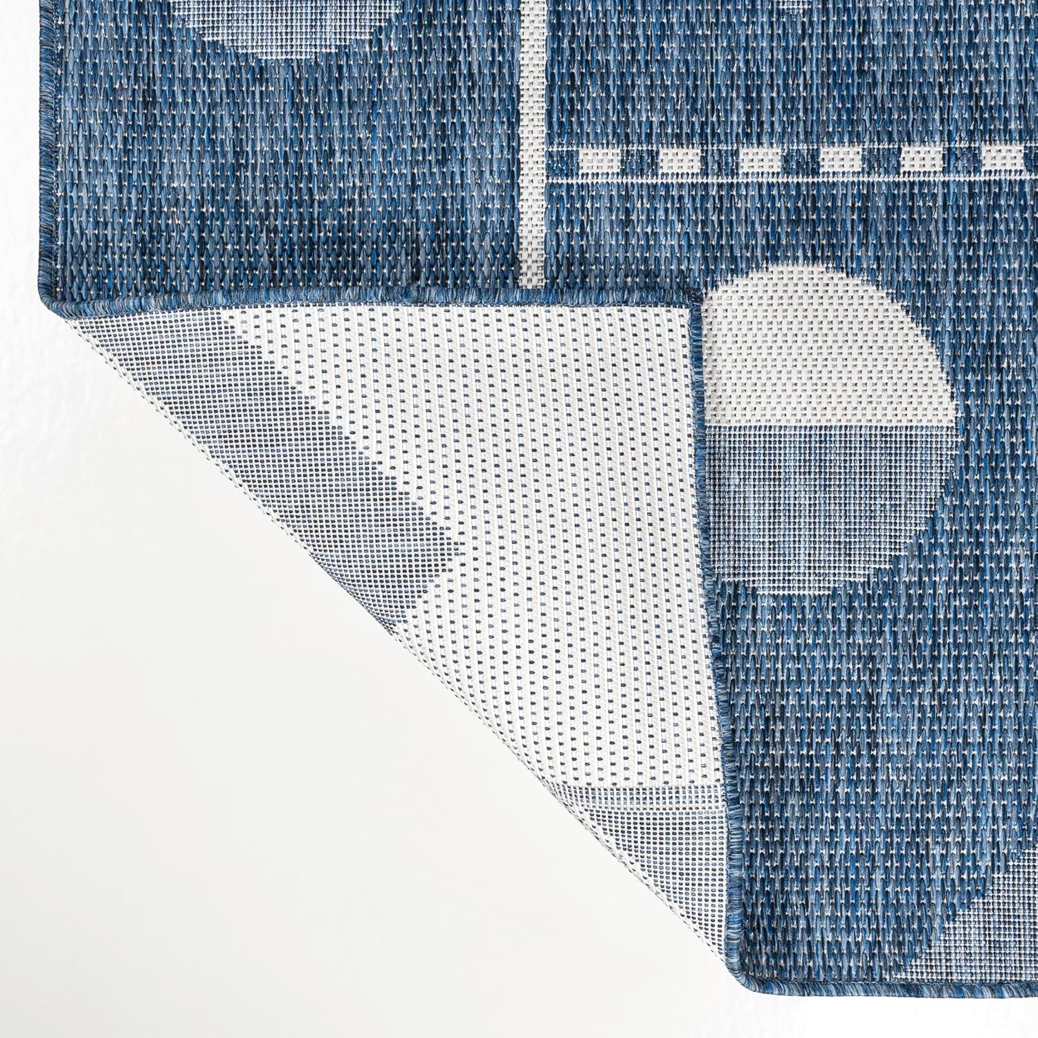 image:imageJONATHAN Y Geometric Indoor Outdoor Area Rug 3X5 NavyCream Soren Modern for Backyard Patio Porch EasyCleaning High Traffic PetFriendly NonShedding TSN304C3NavyCream