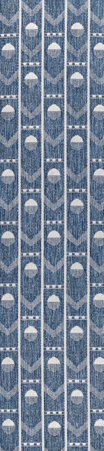 image:imageJONATHAN Y Geometric Indoor Outdoor Area Rug 3X5 NavyCream Soren Modern for Backyard Patio Porch EasyCleaning High Traffic PetFriendly NonShedding TSN304C3NavyCream