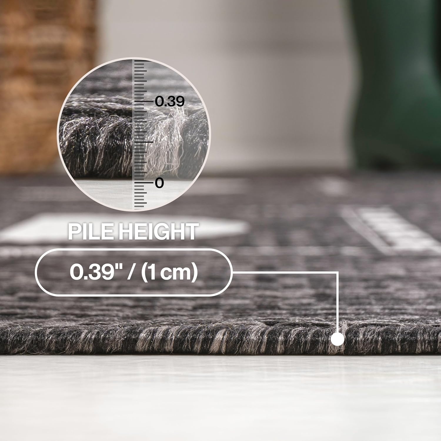 image:imageJONATHAN Y Geometric Indoor Outdoor Area Rug 3X5 NavyCream Soren Modern for Backyard Patio Porch EasyCleaning High Traffic PetFriendly NonShedding TSN304C3BlackCream