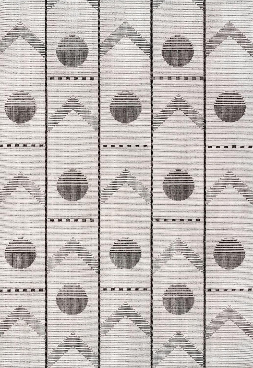 image:imageJONATHAN Y Geometric Indoor Outdoor Area Rug 3X5 NavyCream Soren Modern for Backyard Patio Porch EasyCleaning High Traffic PetFriendly NonShedding TSN304C3CreamBlack