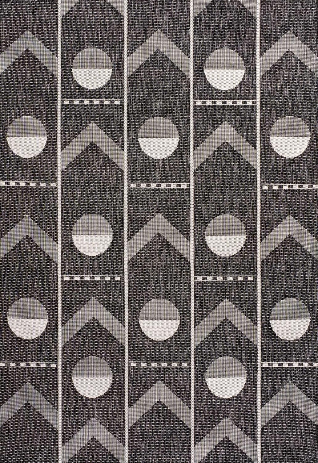 image:imageJONATHAN Y Geometric Indoor Outdoor Area Rug 3X5 NavyCream Soren Modern for Backyard Patio Porch EasyCleaning High Traffic PetFriendly NonShedding TSN304C3BlackCream