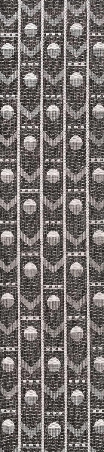 image:imageJONATHAN Y Geometric Indoor Outdoor Area Rug 3X5 NavyCream Soren Modern for Backyard Patio Porch EasyCleaning High Traffic PetFriendly NonShedding TSN304C3BlackCream