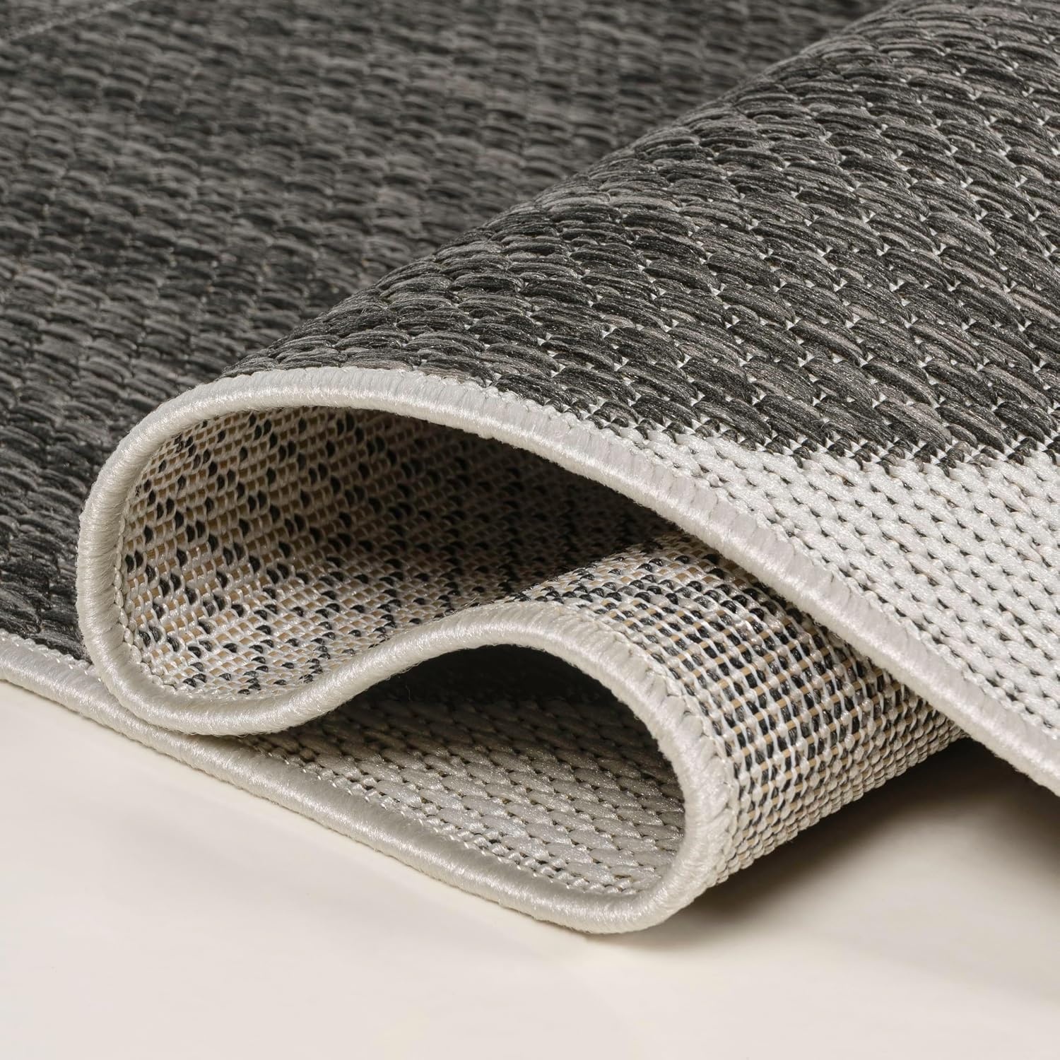 image:imageJONATHAN Y Geometric Organic Shapes Indoor Outdoor Area Rug 3X5 NavyCream Rayna Modern for Backyard Patio Porch EasyCleaning High Traffic PetFriendly NonShedding TSN305B3BlackCream