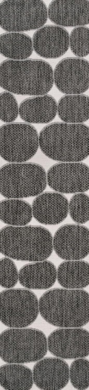 image:imageJONATHAN Y Geometric Organic Shapes Indoor Outdoor Area Rug 3X5 NavyCream Rayna Modern for Backyard Patio Porch EasyCleaning High Traffic PetFriendly NonShedding TSN305B3BlackCream