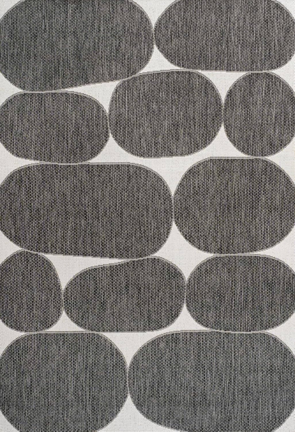 image:imageJONATHAN Y Geometric Organic Shapes Indoor Outdoor Area Rug 3X5 NavyCream Rayna Modern for Backyard Patio Porch EasyCleaning High Traffic PetFriendly NonShedding TSN305B3BlackCream