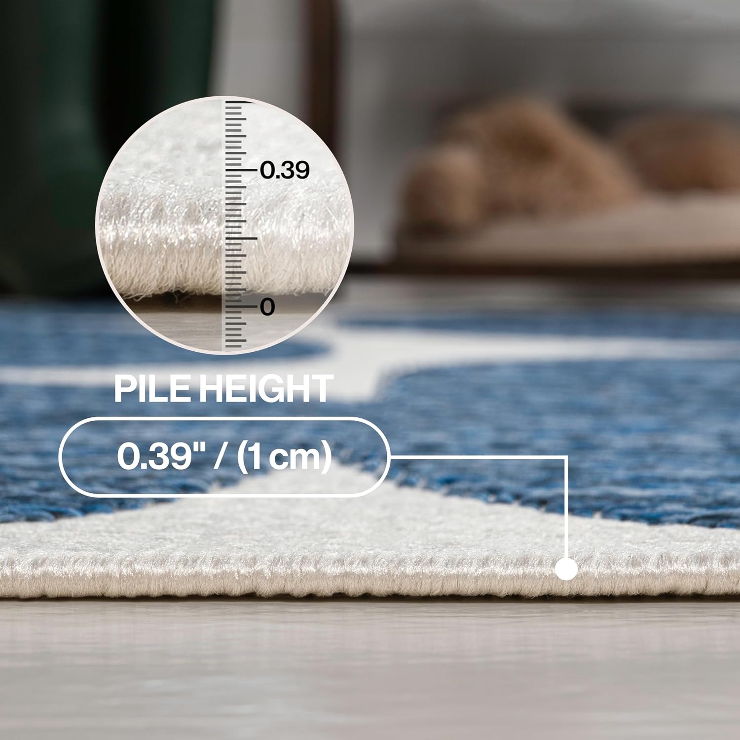 image:imageJONATHAN Y Geometric Organic Shapes Indoor Outdoor Area Rug 3X5 NavyCream Rayna Modern for Backyard Patio Porch EasyCleaning High Traffic PetFriendly NonShedding TSN305B3NavyCream