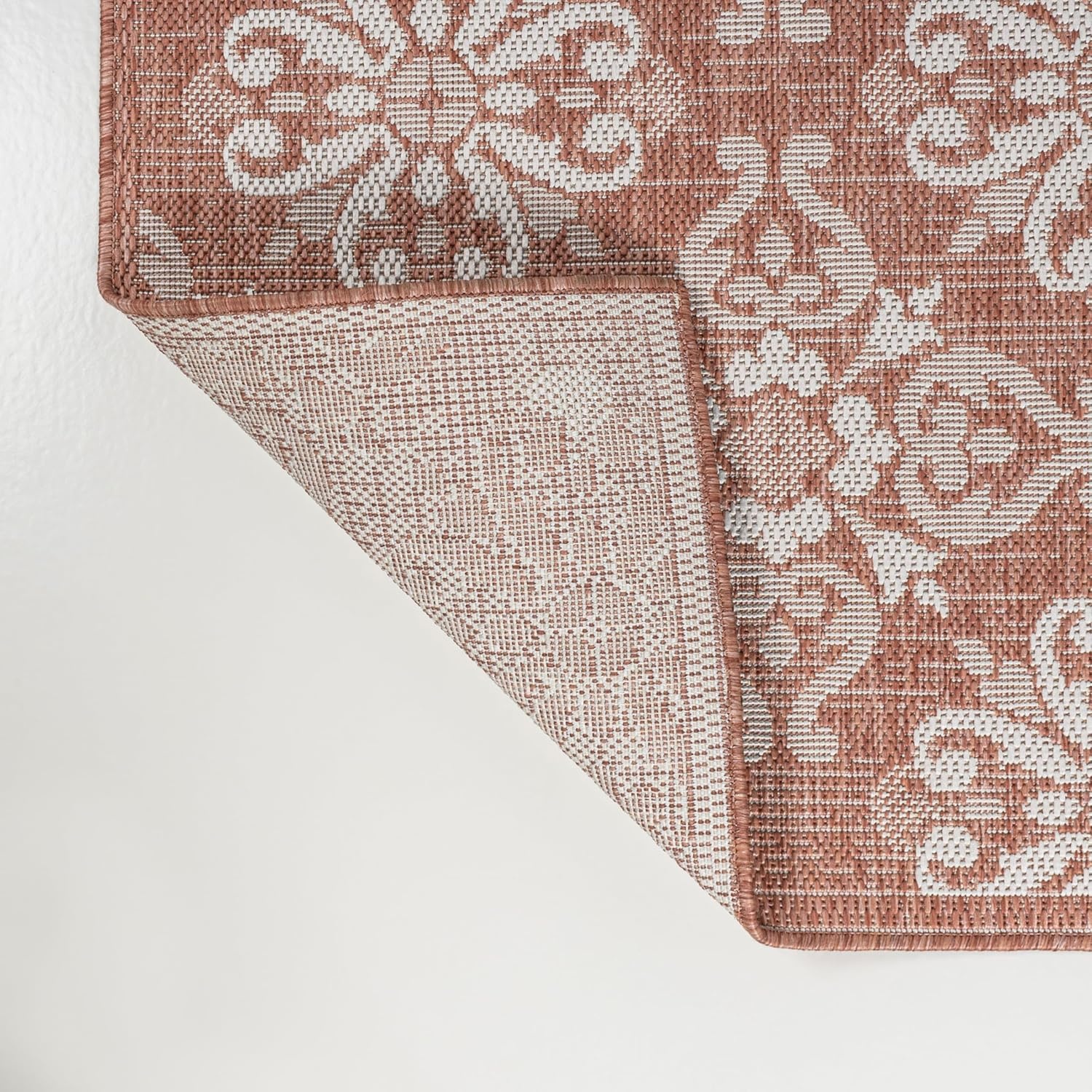 image:imageJONATHAN Y Mediterranean Tile Design Indoor Outdoor Area Rug 3X5 NavyCream Amora Traditional for Backyard Patio Porch EasyCleaning High Traffic PetFriendly NonShedding TSN206A3SalmonCream