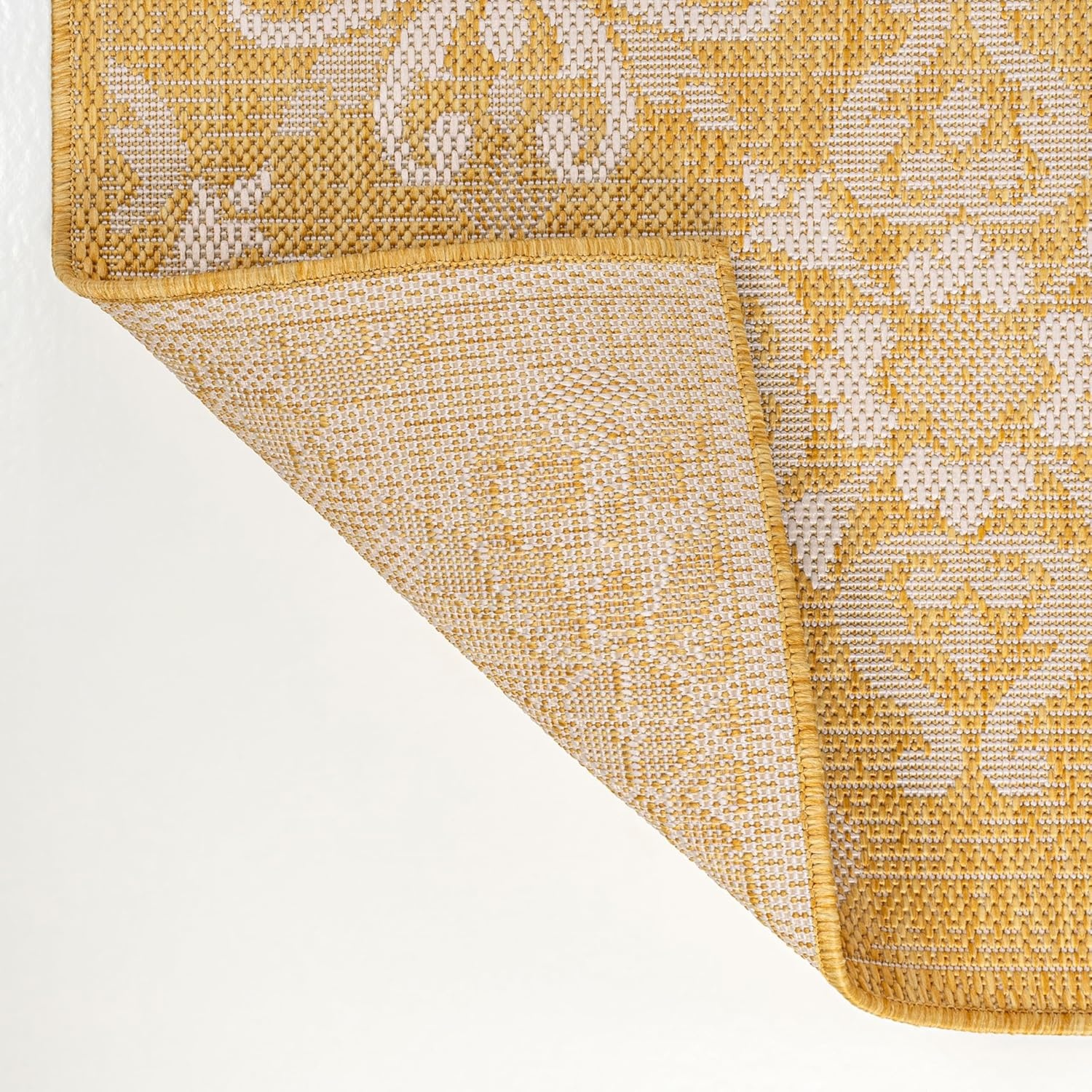 image:imageJONATHAN Y Mediterranean Tile Design Indoor Outdoor Area Rug 3X5 NavyCream Amora Traditional for Backyard Patio Porch EasyCleaning High Traffic PetFriendly NonShedding TSN206A3YellowCream