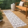 JONATHAN Y Geometric Indoor Outdoor Area Rug 3X5 Navy/Cream, Soren Modern for Backyard, Patio, Porch, Easy-Cleaning, High Traffic, Pet-Friendly, Non-Shedding (TSN304C-3)(Cream/Black)