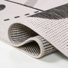 JONATHAN Y Geometric Indoor Outdoor Area Rug 3X5 Navy/Cream, Soren Modern for Backyard, Patio, Porch, Easy-Cleaning, High Traffic, Pet-Friendly, Non-Shedding (TSN304C-3)(Cream/Black)