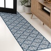 JONATHAN Y Mediterranean Tile Design Indoor Outdoor Area Rug 3X5 Navy/Cream, Amora Traditional for Backyard, Patio, Porch, Easy-Cleaning, High Traffic, Pet-Friendly, Non-Shedding (TSN206A-3)(Navy/Cream)