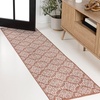 JONATHAN Y Mediterranean Tile Design Indoor Outdoor Area Rug 3X5 Navy/Cream, Amora Traditional for Backyard, Patio, Porch, Easy-Cleaning, High Traffic, Pet-Friendly, Non-Shedding (TSN206A-3)(Salmon/Cream)