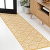 JONATHAN Y Mediterranean Tile Design Indoor Outdoor Area Rug 3X5 Navy/Cream, Amora Traditional for Backyard, Patio, Porch, Easy-Cleaning, High Traffic, Pet-Friendly, Non-Shedding (TSN206A-3)(Yellow/Cream)