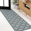 JONATHAN Y Mediterranean Tile Design Indoor Outdoor Area Rug 3X5 Navy/Cream, Amora Traditional for Backyard, Patio, Porch, Easy-Cleaning, High Traffic, Pet-Friendly, Non-Shedding (TSN206A-3)(Turquoise/Cream)