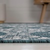 JONATHAN Y Mediterranean Tile Design Indoor Outdoor Area Rug 3X5 Navy/Cream, Amora Traditional for Backyard, Patio, Porch, Easy-Cleaning, High Traffic, Pet-Friendly, Non-Shedding (TSN206A-3)(Turquoise/Cream)