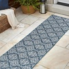 JONATHAN Y Mediterranean Tile Design Indoor Outdoor Area Rug 3X5 Navy/Cream, Amora Traditional for Backyard, Patio, Porch, Easy-Cleaning, High Traffic, Pet-Friendly, Non-Shedding (TSN206A-3)(Navy/Cream)