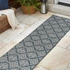 JONATHAN Y Mediterranean Tile Design Indoor Outdoor Area Rug 3X5 Navy/Cream, Amora Traditional for Backyard, Patio, Porch, Easy-Cleaning, High Traffic, Pet-Friendly, Non-Shedding (TSN206A-3)(Turquoise/Cream)