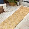 JONATHAN Y Mediterranean Tile Design Indoor Outdoor Area Rug 3X5 Navy/Cream, Amora Traditional for Backyard, Patio, Porch, Easy-Cleaning, High Traffic, Pet-Friendly, Non-Shedding (TSN206A-3)(Yellow/Cream)