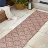 JONATHAN Y Mediterranean Tile Design Indoor Outdoor Area Rug 3X5 Navy/Cream, Amora Traditional for Backyard, Patio, Porch, Easy-Cleaning, High Traffic, Pet-Friendly, Non-Shedding (TSN206A-3)(Salmon/Cream)