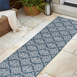 JONATHAN Y Mediterranean Tile Design Indoor Outdoor Area Rug 3X5 Navy/Cream, Amora Traditional for Backyard, Patio, Porch, Easy-Cleaning, High Traffic, Pet-Friendly, Non-Shedding (TSN206A-3)(Navy/Cream)