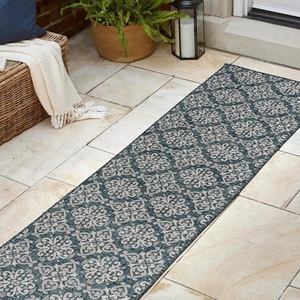 JONATHAN Y Mediterranean Tile Design Indoor Outdoor Area Rug 3X5 Navy/Cream, Amora Traditional for Backyard, Patio, Porch, Easy-Cleaning, High Traffic, Pet-Friendly, Non-Shedding (TSN206A-3)(Turquoise/Cream)