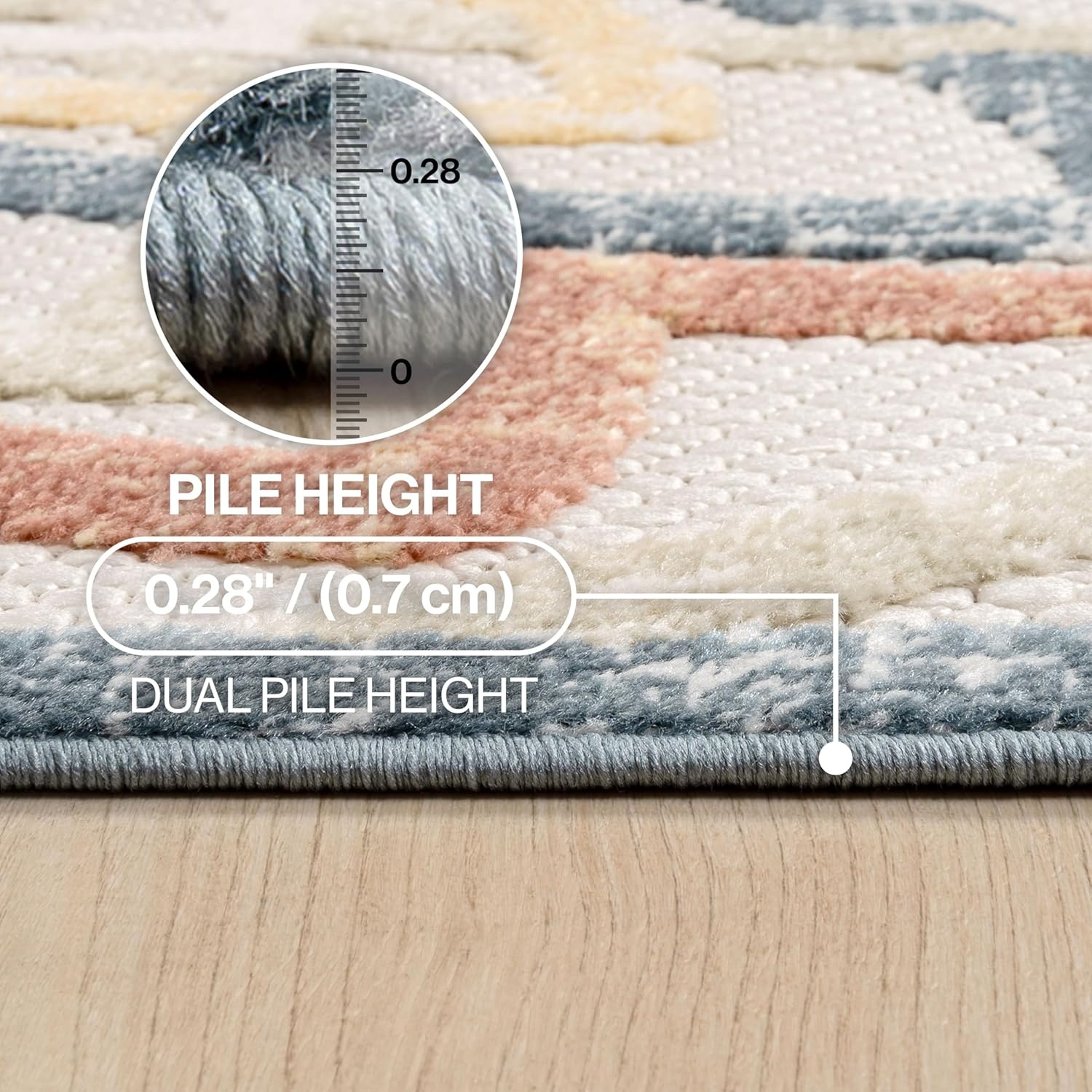 image:imageJONATHAN Y Abstract Bold Mandala Indoor Outdoor Area Rug 3x5 CreamMulti Flora HighLow for Backyard Patio Porch EasyCleaning High Traffic PetFriendly NonShedding AMC112F3