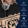 JONATHAN Y Meadow Grace Polypropylene Dory Medallion Border Waterproof Reversible Plastic Straw Outdoor Area Rug for Patio and Entryway, 3′ x 5′, Gray and White MDW102B-3(Black/Cream)