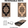 JONATHAN Y Meadow Grace Polypropylene Dory Medallion Border Waterproof Reversible Plastic Straw Outdoor Area Rug for Patio and Entryway, 3′ x 5′, Gray and White MDW102B-3(Black/Cream)