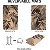 JONATHAN Y Meadow Grace Polypropylene Wilde Classic Botanical Waterproof Reversible Plastic Straw Outdoor Area Rug for Patio and Entryway, 3′ x 5′, Black and Cream MDW101A-3(Black/Cream)