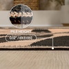 JONATHAN Y Meadow Grace Polypropylene Wilde Classic Botanical Waterproof Reversible Plastic Straw Outdoor Area Rug for Patio and Entryway, 3′ x 5′, Black and Cream MDW101A-3(Black/Cream)