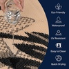JONATHAN Y Meadow Grace Polypropylene Wilde Classic Botanical Waterproof Reversible Plastic Straw Outdoor Area Rug for Patio and Entryway, 3′ x 5′, Black and Cream MDW101A-3(Black/Cream)